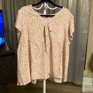 Light weight off white orange and brown